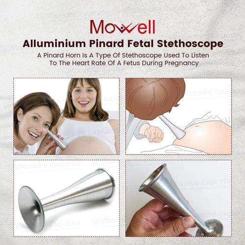 Fetoscope Foetal (Embryo) Pinard Stethoscope/Pinard Aluminium Stethoscope Gyna Instrument (silver)