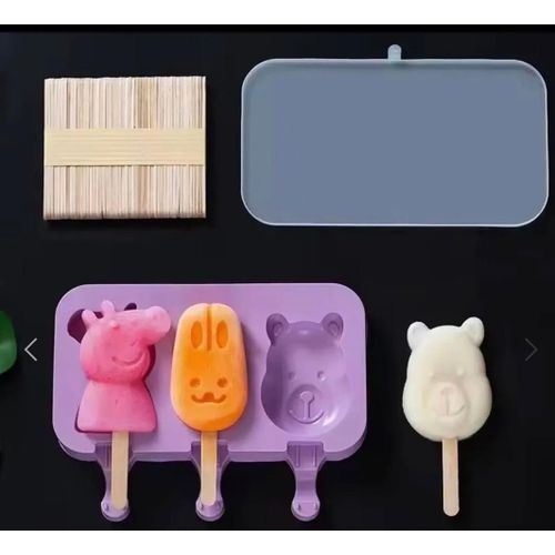 3-HOLES SILICONE POPSICLE MOLD MAKER