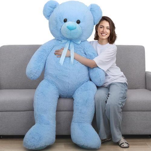 Giant Home Teddy Bear Stuffed Animal Large Teddy Bear Cuddly Plush Toy For Girlfriend Kids 4ft 5ft 6ft