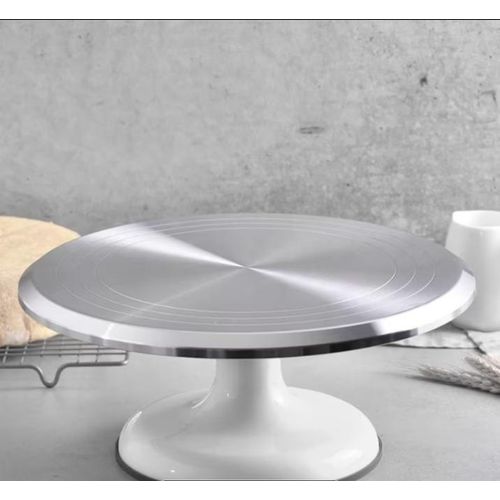 Professional 10-Inch Cake Turntable with Silent Bearings - Heavy-Duty Rotating Cake Rack, Anti-Slip Base And Ergonomic Handle, Easy to Operate, Smooth Rotation, Suitable for Home And Professional Use, Cake Decoration Products