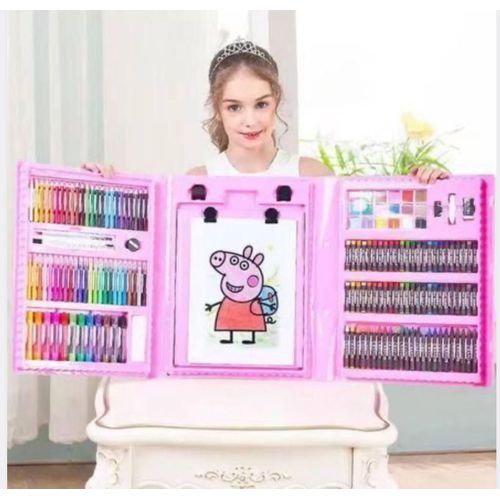 208 PCS Kids Super Mega ART Coloring Set Painting Set Color Set Water Color Pen Crayon Drawing Set For Children Gifts