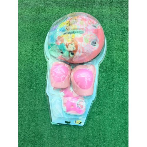 Kids’ Protective Gear Set with Helmet and Knee Pads (Princess Design)