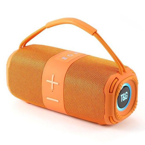 TG-668 Super Bass Outdoor Music Wireless Speaker Portable Boombox with Handle for Home Use & Gift Rechargeable Player(ORANGE)