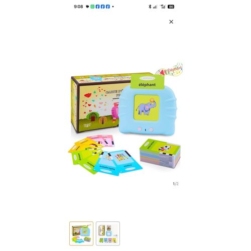 Children learning educational card reader