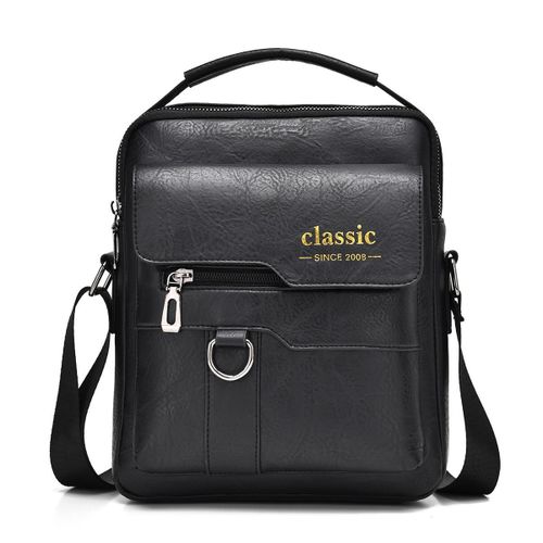 Men's Business Crossbody Bag - Water-Repellent, Wear-Resistant, Large Capacity, Commuter-Friendly, Premium Design-BLACK