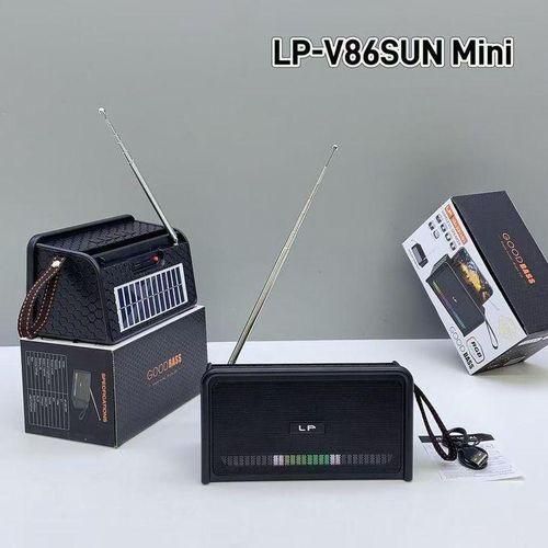BoomBest LP-V86SUN MINI Solar Powered Mini Speaker Strong FM Radio/TF/USB Portable Stereo Woofer Bass Active RGB Light BT Speaker