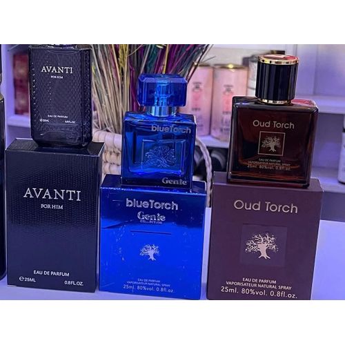 Avanti For Him 25ml Eau De Parfum And Blue Torch 25ml With Oud Torch 25ml