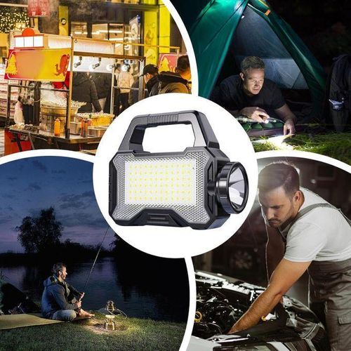 Super Bright Solar LED Flashlight with USB Charging Powerbank Flashlights - 54LEDs 3W LED CAMPING FLASHLIGHT Rechargeable Portable Long Range Vision Searchlight Torchlight Camping Lantern