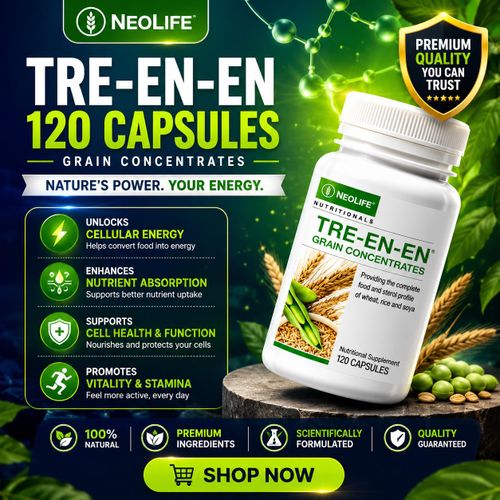 Nutrition Neo Life Care Tre en en grain concentrates - 120 Capsules (Single) support Cellular Energy and Whole Grain concentrates