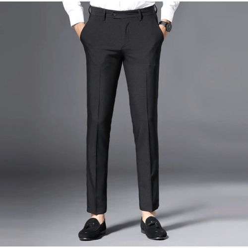 Quality Men's Corporate Plain SUIT Trousers-black