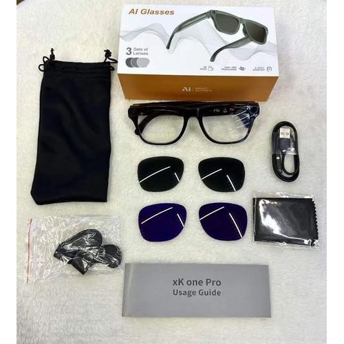 Ai Smart Glasses With WiFi Camera 100MP Object Recognition Voice Command Shoot Video On The Go