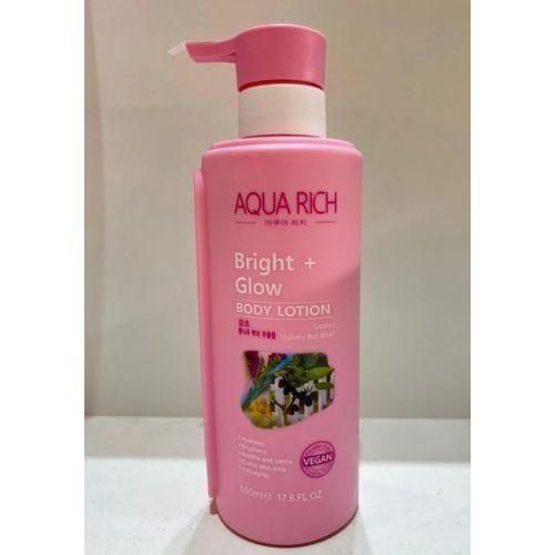 RICH Bright Glow Body Lotion Licorice Mulberry Root Extract 500ml Aqua