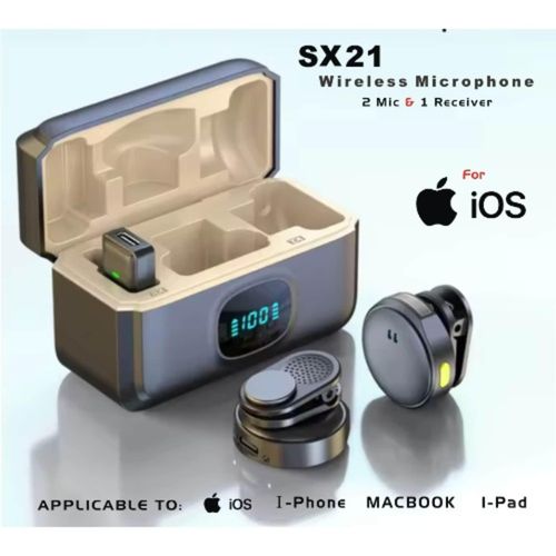 Q8 Wireless Lavalier Mic with Charging Case/Noise Reduction Clip-On Mic for Smartphones, Cameras & Vlogging