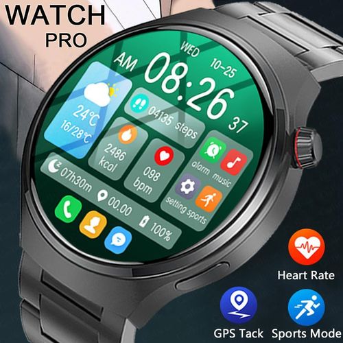 2026 New Pro Smart Watch Men's GPS Tracker AMOLED 360*360 HD Screen Heart Rate 100+Sports Mode Bluetooth Call SmartWatch Women