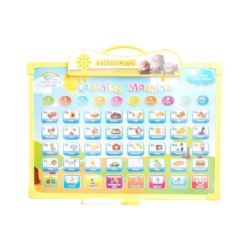 Cartoon Character Minions Sound Learning Computer & Drawing Board Dual Kiddies Toy -3years+