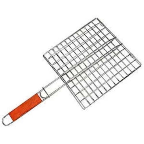 Barbecue Grill Mesh With Wooden Handle- Medium Size