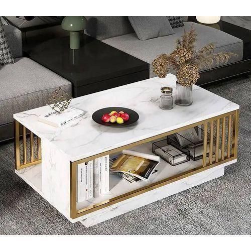 Glossy MDF Nordic Rectangle Center Table Wooden