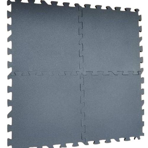 15mm Heavy Duty Interlocking Gym Rubber Floor tiles(Grey) 1-SQM