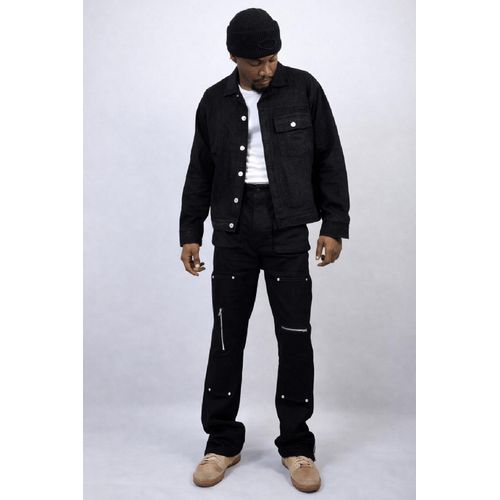 Eddie Freeman Revert Denim Jacket With Pant -Black