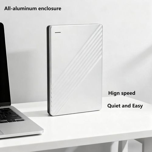 2.5 inch , 2TB Slim Silver Metal USB3.0 Portable Hard Drive Office Travel Storage