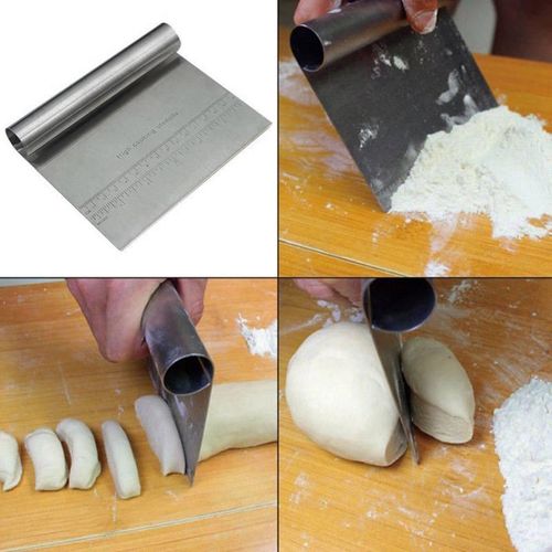 STAINLESS STEEL MULTIPURPOSE CAKE & PASTRY CUTTER/SCRAPER/DECORATOR/SCALE KNIFE/KITCHEN SPATULA WITH MEASUREMENT