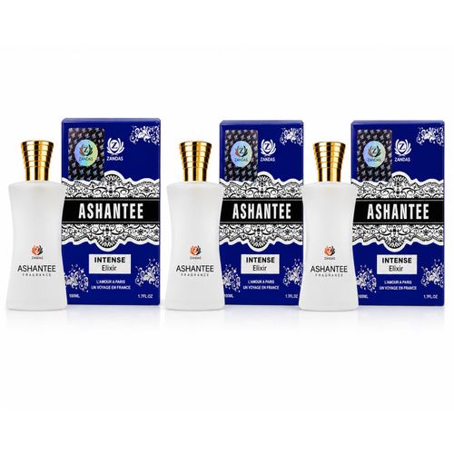 Ashantee Intense Elixir Fragrance for Men and Women – 100ml, Long Lasting French Inspired Eau De Parfum Spray (Pack of 3)