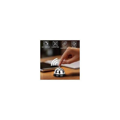 Call Bell, 3.35 Inch Diameter, All-Metal, Desk Bell Service Bell for Hotels,Restaurants, Customer Service,Schools, Reception Areas, Hospitals