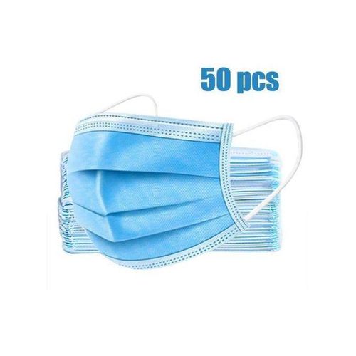 Disposable Face/Nose Mask Protect Nose And Mouth Always 3PLY - 50PCS (BLUE)