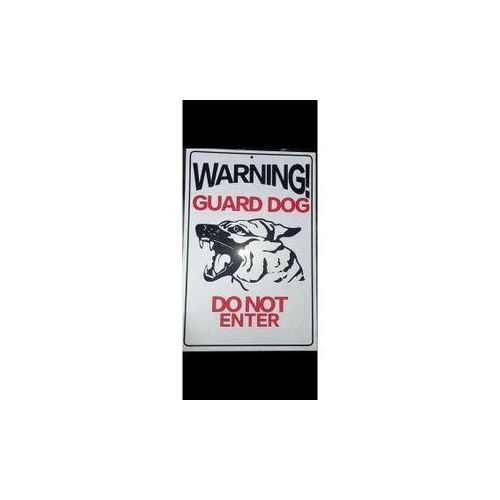 Metal Warning Guard Dog Sign