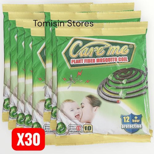 Care Me Plant Fiber Mosquito Coil - 30 Sachets (10 Coils in a Sachets)