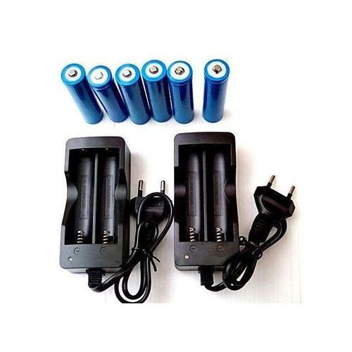 Share this product 6pcs 3.7V Rechargeable Li-ion Lithium Battery & Charger 2pcs