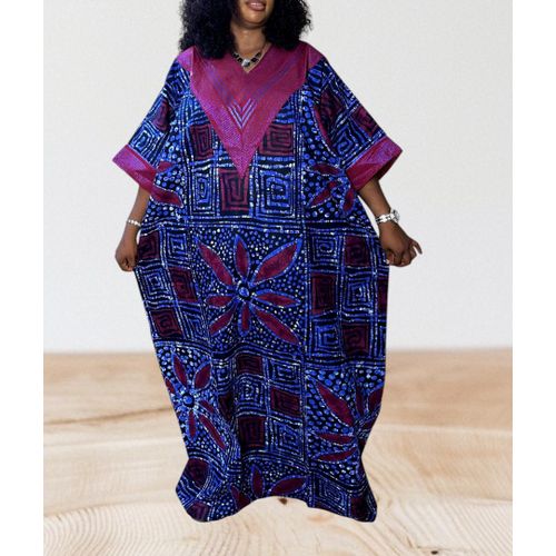 Ankara Adire Maxi Dress
