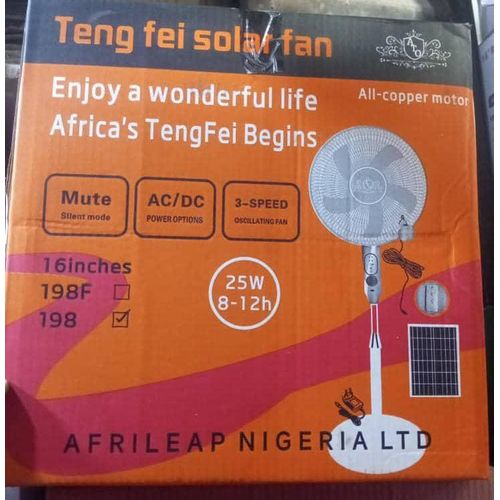 Teng Fei solar rechargeable standing fan specifically model JH-198