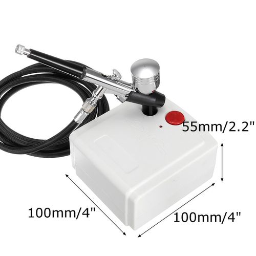 Professional Mini Airbrush Compressor Kit - Portable High-Pressure Spray System with Auto Start/Stop, Low Noise (40dB) - Ideal for Cake Decorating, Nail Art, Model Painting & Tattoos