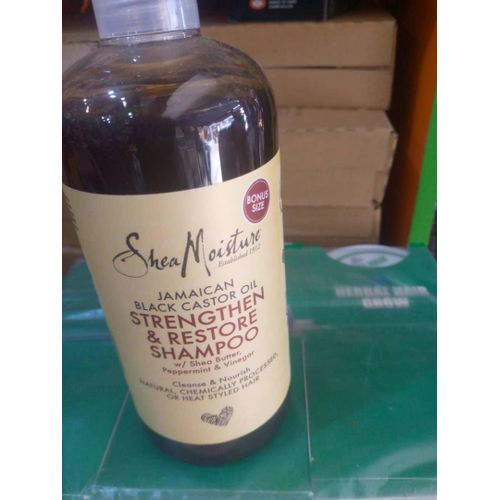 Jamaica Black Castor Oil- Streghten and Restore Shampoo with Shea Butter, Peppermint and Vinegar
