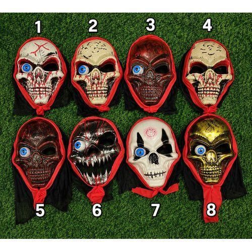Horror Skull Hood Masks – Scary Halloween Costume Face Masks (8 Unique Designs)
