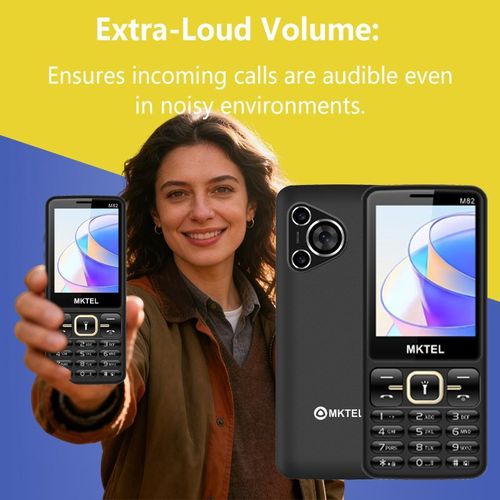 M82 Black Basic Mobile Phone Dual SIM Dual Standby 2500mAh Long Battery Life Loud Speaker MP3 MP4 Flashlight