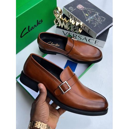 High Quality Original Brown Buckle Leather Shoe For Men With Choice