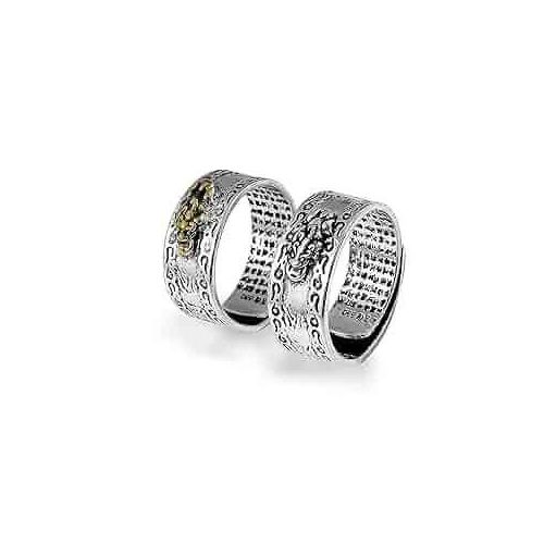 2in1 Feng Shui Black Obsidian Ring