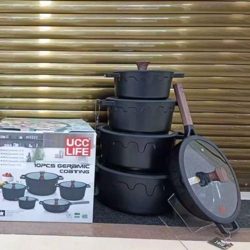 5 Set Non-stick Die Cast Iron Pot Set Cookware- Non-Toxic