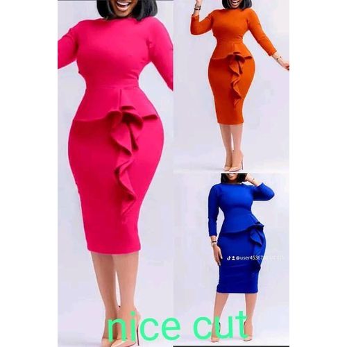 trendy ladies cooperate gown(pink)