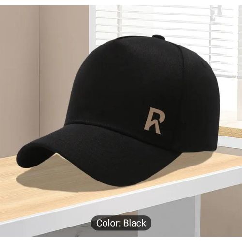 Simple Design Quality Face Cap: Black