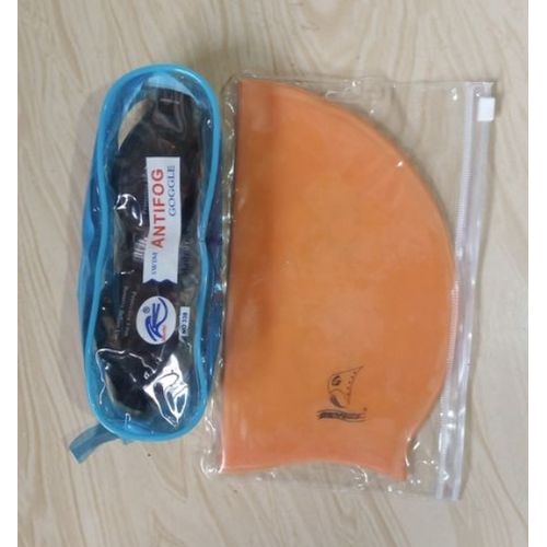 SWIM CAP AND GLASS