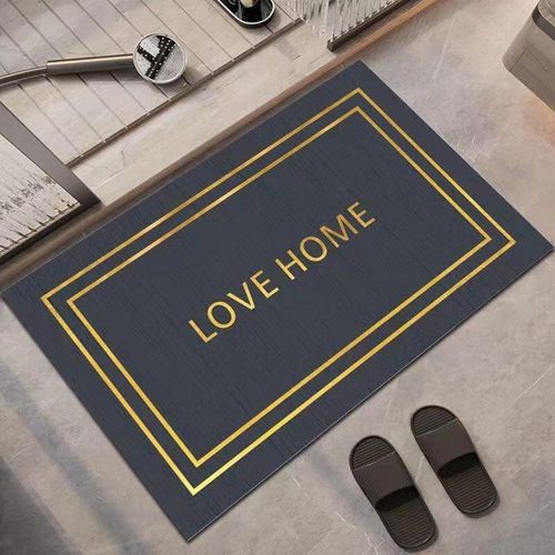 Dry Absorbent Rubber Outdoor & Bathroom Foot Mats-Grey