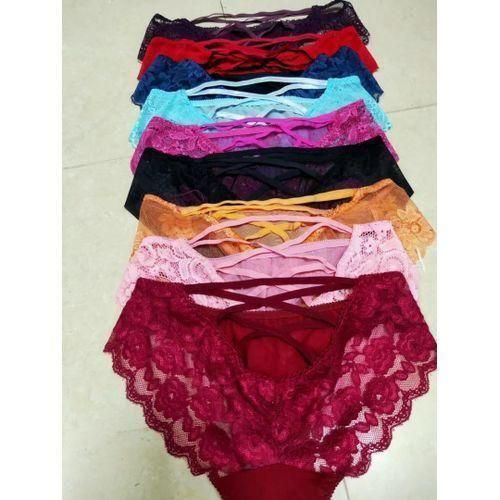 Beautiful Ladies sexy back net lacePanties 6pcs