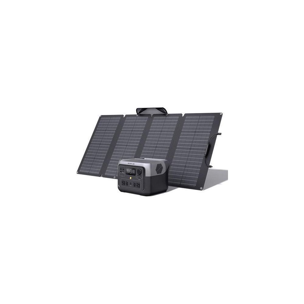 ECOFLOW Portable Power Station River 2 Max with 160W Solar Panel, 1 Hr Fast Charging, LiFePO4 Battery, Up to 1000W Output Solar Generator (Solar Panel Optional) for Outdoor Camping/RVs
