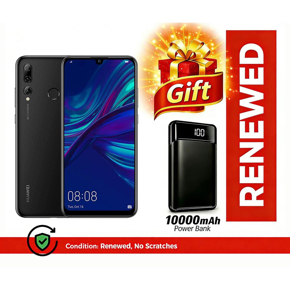 Huawei Psmart+2019 4GB+128GB 6.21" 13MP+2MP+8MP 3400mAh Finger Unlock Dual SIM  Black