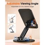 Generic Adjustable Phone Stand - Black,White,Metal, Compatible with 4-9.7" Devices
