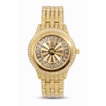 Men's Gold bracelet type chain watch