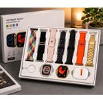 7 In 1 Smart Watch Accessories Set – Multi Strap Smartwatch Combo Kit with Charger & Protective Case
